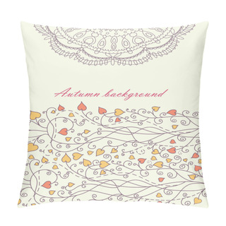 Personality  Autumn Background With Lace Vector Pillow Covers