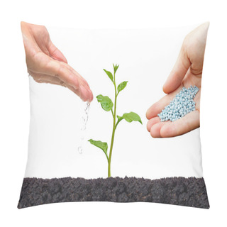 Personality  Hands Nurturing Young Plant Growing  Pillow Covers