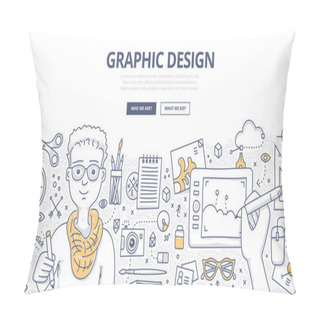 Personality  Graphic Design Doodle Concept Pillow Covers