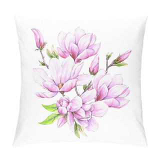 Personality  Bouquet With Magnolia Flowers, Wedding Decor,floral Motif Pillow Covers