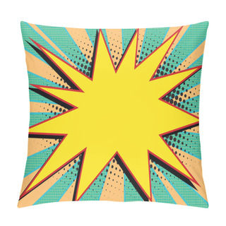Personality  Yellow Comic Burst Explosion Pop Art Pillow Covers