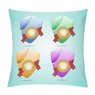 Personality  Set Of Vector Shields Pillow Covers