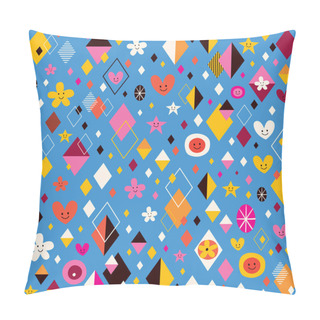 Personality  Hearts, Stars, Flowers And Diamond Pattern Pillow Covers