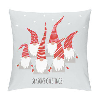 Personality  Cute Christmas Gnomes ,vector Illustration Pillow Covers