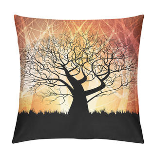 Personality  Tree Background Pillow Covers