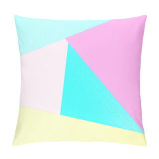 Personality  Abstract Pastel Colored Paper Texture Minimalism Background. Minimal Geometric Shapes And Lines In Pastel Colours. Pillow Covers
