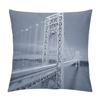 Personality  George Washington Bridge Black And White Pillow Covers