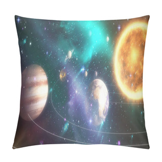 Personality  Composite Image Of Solar System Against White Background 3d Pillow Covers
