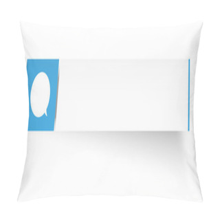 Personality  The Rectangle Label With Speech Bubble Icon Pillow Covers
