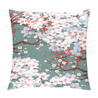 Personality  Cherry Blossoms Plum Spring Background  Pillow Covers
