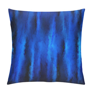 Personality  Black And Blue Watercolor Grunge Texture Background Beautiful Elegant Illustration Graphic Art Design Pillow Covers