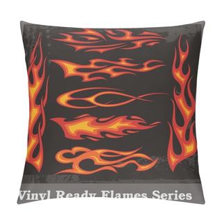 Personality  Vinyl Ready Flames Series Pillow Covers