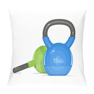 Personality  Kettlebells. Equipment For Fitness. Pillow Covers