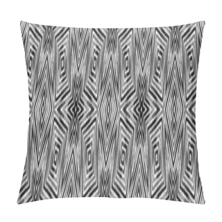 Personality  Dark Black And White Seamless Border Scroll. Geome Pillow Covers