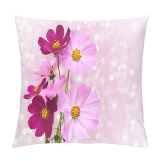 Personality  Pink Cosmos Flowers Pillow Covers
