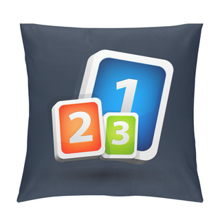 Personality  One Two Three Vector Icons. Pillow Covers