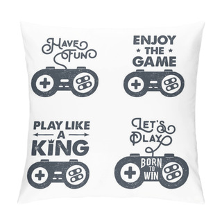 Personality  Hand Drawn 90s Themed Set Of Badges. Pillow Covers