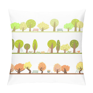 Personality  Set Of Three Seasons In The Garden Pillow Covers