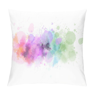 Personality  Pastel Light Watercolor Paint Splash Line. Template For Your Designs Pillow Covers