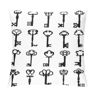 Personality  Set Of Antique Keys Pillow Covers