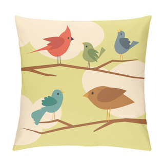 Personality  Vector Bird Set 1 Pillow Covers