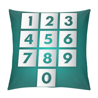 Personality  Vector Set Of Numbers. Pillow Covers