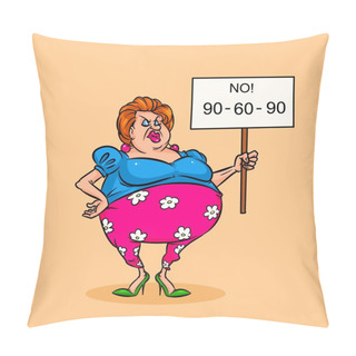 Personality  Fat Woman Slogan Pillow Covers