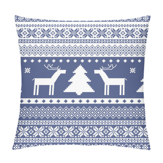 Personality  Seamless Knitted Christmas Pattern Pillow Covers