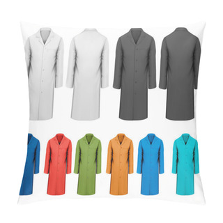 Personality  Set Of White And Black And Colorful Work Clothes. Vector Pillow Covers