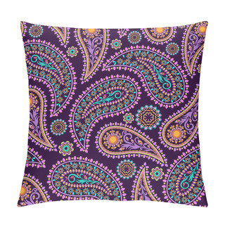 Personality  Seamless Colorful Pattern With Paisley. Pillow Covers