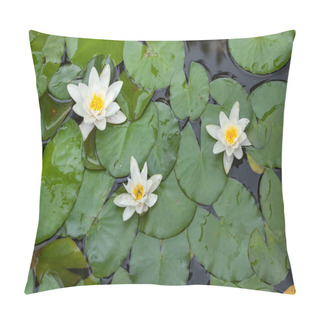 Personality  White Water Lilies Pillow Covers