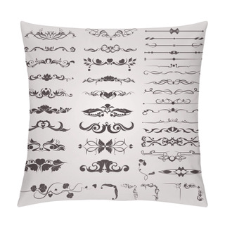 Personality  Vector Set Of Vintage Decorative Elements Pillow Covers