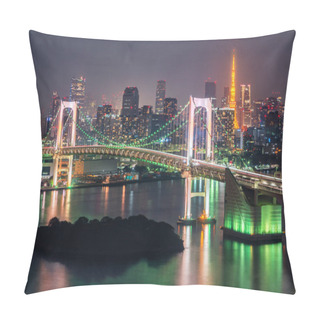 Personality  Tokyo Tower And Rainbow Bridge In Japan Pillow Covers