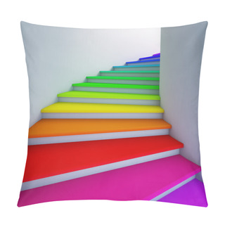 Personality  Spiral Colorful Stair To The Future. Pillow Covers