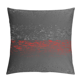 Personality  Background Of Horizontal Gray-red Spots And Blots. Vector Illustration EPS-10 Pillow Covers