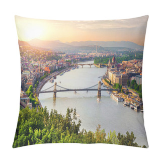 Personality  Panorama Of Summer Budapest Pillow Covers