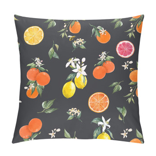 Personality  Watercolor Citrus Vector Pattern Pillow Covers