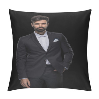 Personality  Handsome Bearded Businessman Pillow Covers