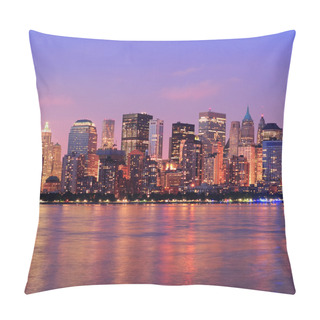 Personality  New York City Manhattan Dusk Panorama Pillow Covers