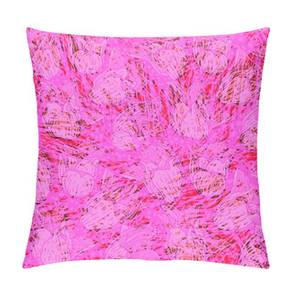 Personality  Grunge Floral Pattern With Watercolor Splashes Pillow Covers