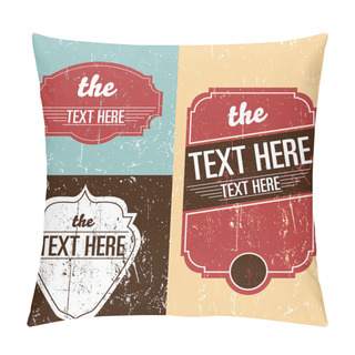 Personality  Vector Vintage Label Collection Pillow Covers