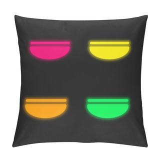Personality  Balance Four Color Glowing Neon Vector Icon Pillow Covers