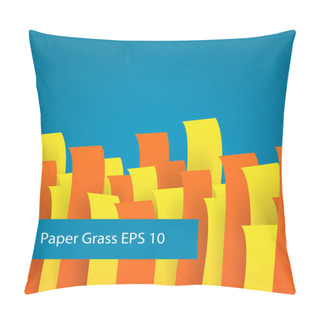 Personality  Paper Grass. Vector Background. Pillow Covers