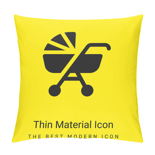 Personality  Baby Stroller Minimal Bright Yellow Material Icon Pillow Covers