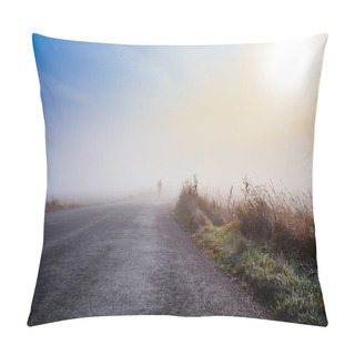 Personality  The Cool Autumn Morning At The Pond Drained Pillow Covers