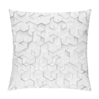 Personality  Hexagons Made Of Rhombuses. 3d Background Pillow Covers