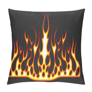 Personality  Blazing Fire Decals For The Hood Of The Car. Hot Rod Racing Flames. Vinyl Ready Tribal Flames. Vehicle And Motorbike Stickers, With Burning Effect Isolated Vector.  Pillow Covers