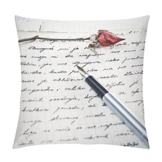 Personality  Love Letter With A Rose Pillow Covers