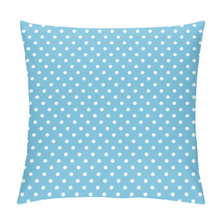 Personality  Seamless Blue Polka Dot Background Pillow Covers