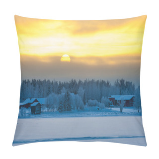 Personality  Polar Winter Dusk Landscape Pillow Covers